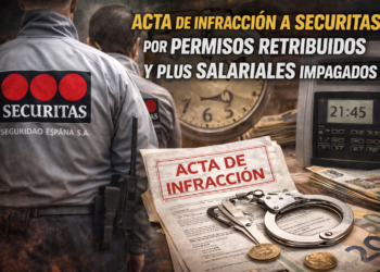 NUEVA ACTA DE INFRACCIÓN CONTRA Securitas Seguridad España POR INCUMPLIR EL CÓMPUTO DE PERMISOS RETRIBUIDOS Y EL ABONO DE PLUSES SALARIALES